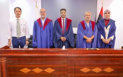 مناقشة رسالة ماجستير حول تقييم استخدام مبيدين في مكافحة نبات الباذنجان البري بمدينة بنغازي
